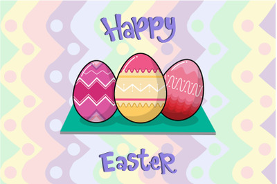 Easter Colorful Egg Illustration