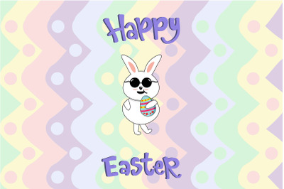 Easter Black Glasses Bunny Egg