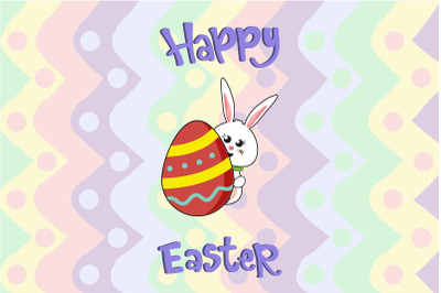 Easter Bunny Egg Art Illustration