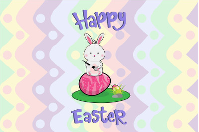 Easter Cute Bunny Egg Illustration