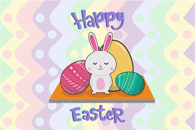 Easter Bunny With Colorful Egg