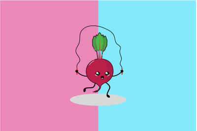 Kawaii Cute Beetroot Jumping Rope