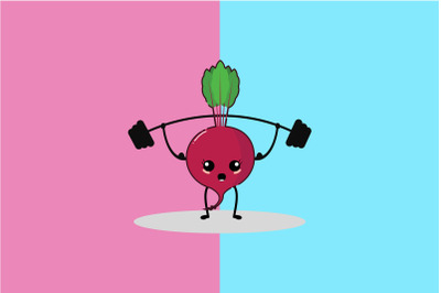 Kawaii Cute Beetroot Lifting Weight Dumbbell