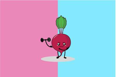 Kawaii Cute Beetroot Lifting Light Dumbbell