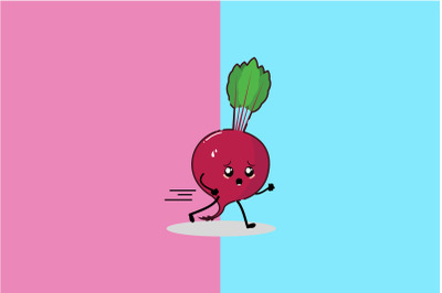 Kawaii Cute Beetroot Jogging