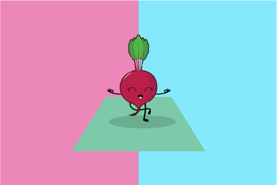 Kawaii Cute Beetroot Meditation