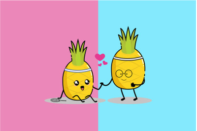 Kawaii Cute Love Pineapple