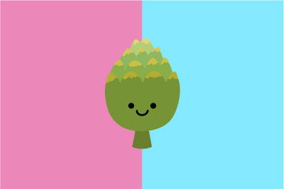 Kawaii Cute Artichoke Art