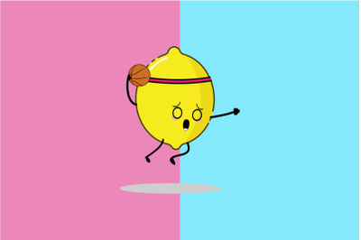 Kawaii Cute Lemon Illustration