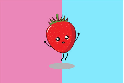 Kawaii Cute Jump Strawberry