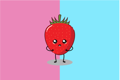 Kawaii Cute Strawberry Art