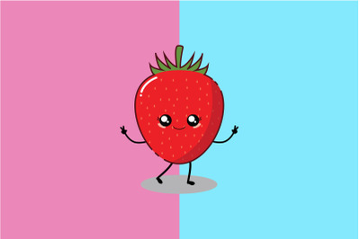 Kawaii Cute Strawberry Art