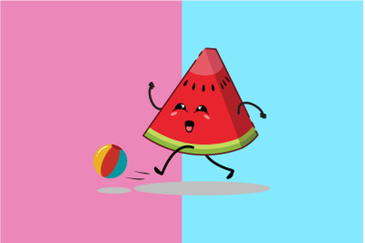 Kawaii Cute Watermelon Character