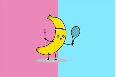 Kawaii Cute Banana Character Illustration