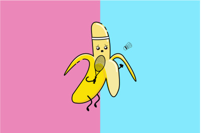 Kawaii Cute Banana Art Illustration