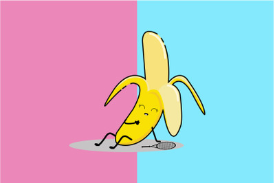 Kawaii Cute Banana Illustration