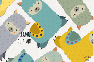 SVG Llama Clipart. Instant Download Printable. Set of 15 digital llama