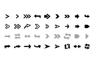 Web arrows. User pointer arrow sign, web interface pictograms, arrows