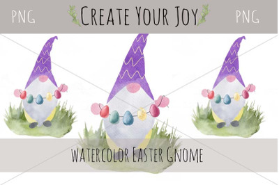 Watercolor Easter Gnome | PNG