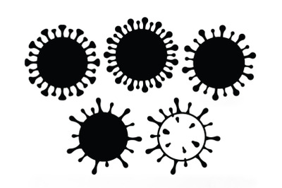 Virus SVG Cut Files. Germs SVG&2C; Virus Clipart.