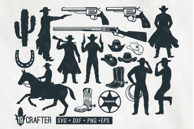 western cowboy ranger gunslinger svg bundle