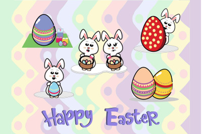 Easter  Vector Illustration  Bundle