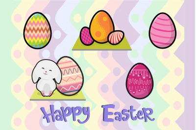 Easter Bunny Egg Art 5 Bundle