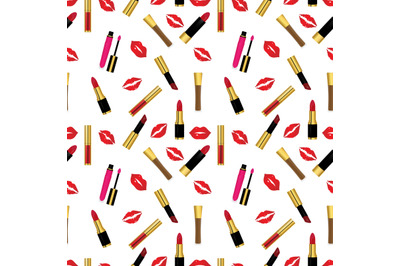 lipstick seamless pattern
