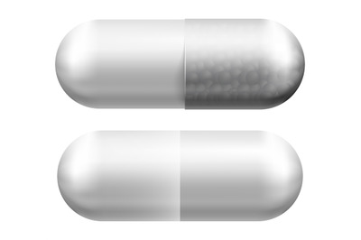 Medical pill. Vector illustration isolated on white background