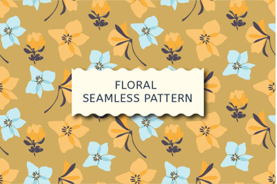 Art floral vector seamless pattern.