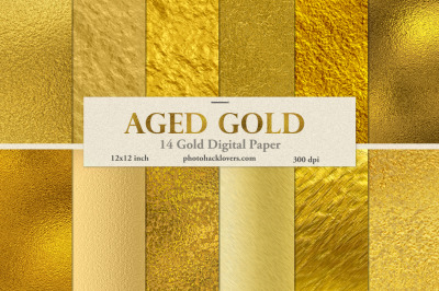 Gold Digital paper pack