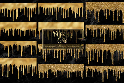 Dripping Gold Clipart