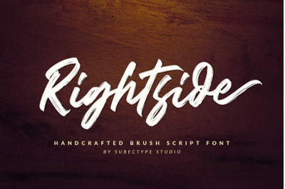 Rightside / Brush Script Font
