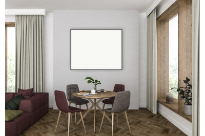 Interior scene - artwork background - frame mockup