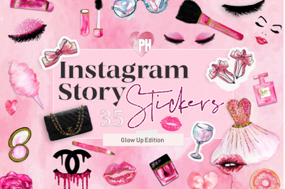 Pink Instagram Story Stickers