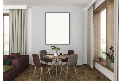 Interior scene - artwork background - frame mockup