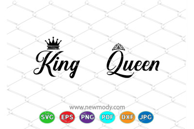 King and Queen SVG cut files - King svg - Queen svg