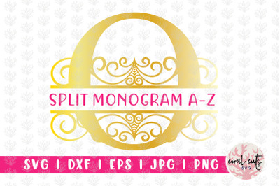 Floral Split Monogram Alphabets - A to Z Split Monograms