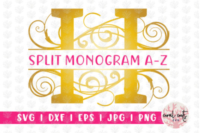 Split Monogram Swirls - A to Z Split Monograms