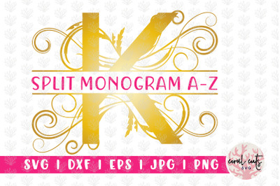 Alphabet Swirl Split Monogram - A to Z Split Monograms