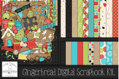 Gingerbread Digital Scrapbook Kit