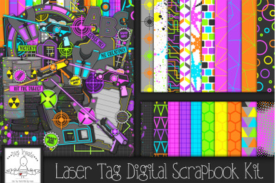 Laser Tag Digital Scrapbook Kit.