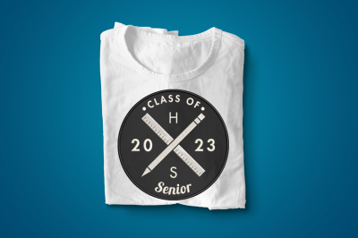 Hipster Logo Grad Class of 2023 | Applique Embroidery