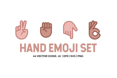 Hand Emoji Icon Set