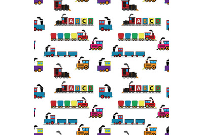train seamless pattern