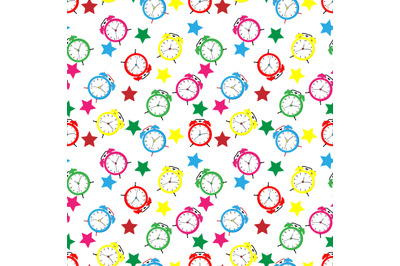 alarm clock seamless pattern