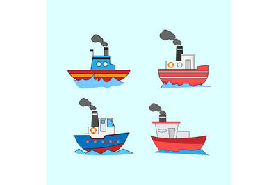 boat simple vector illustration