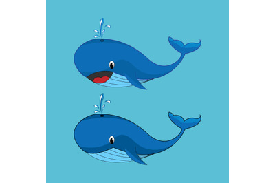 whale simple vector illustration