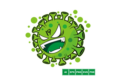 Corona Virus Cartoon Character Design