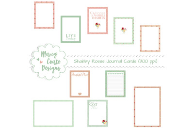 Shabby Rose journal cards set